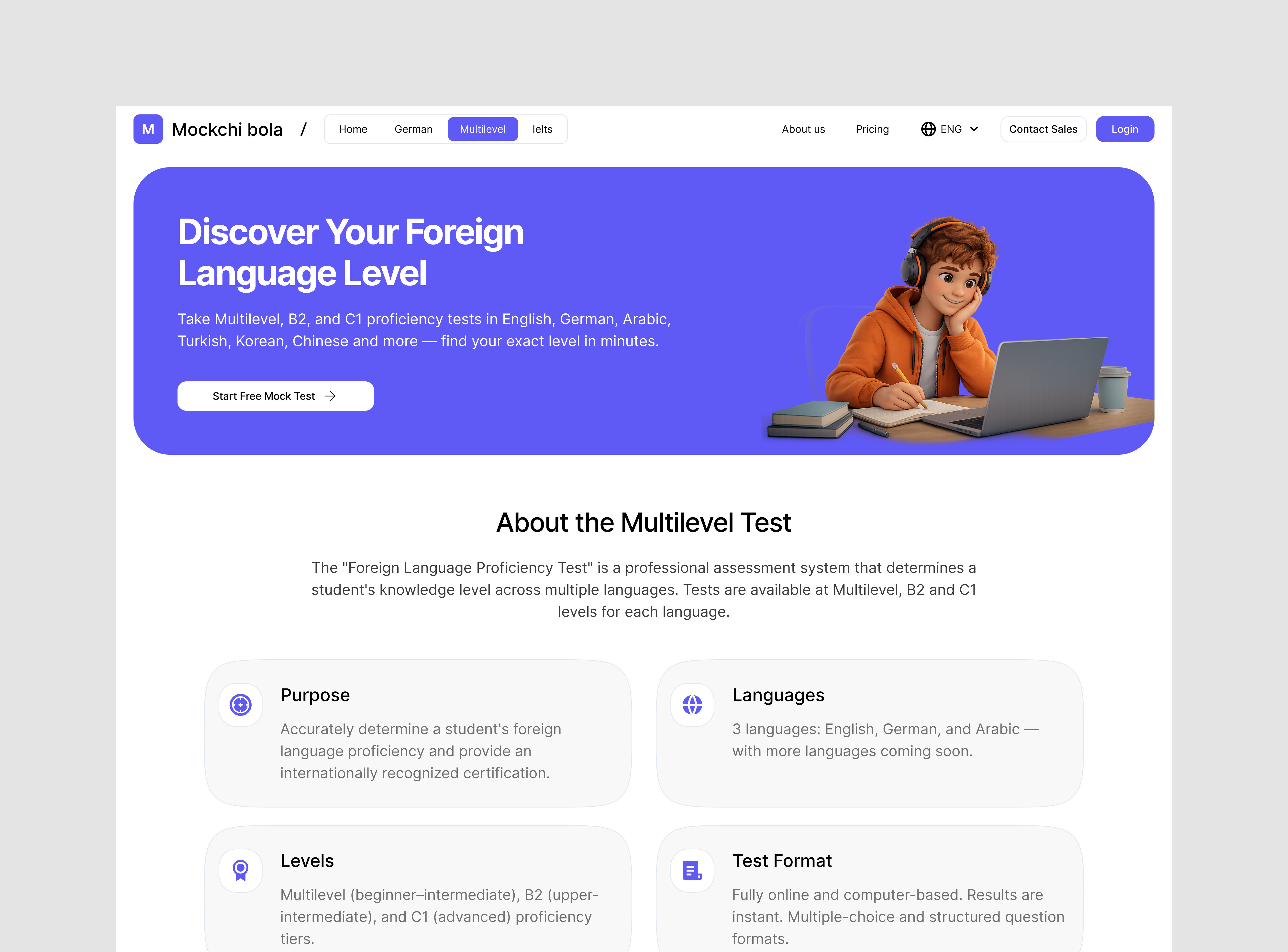 Multilevel Landing page