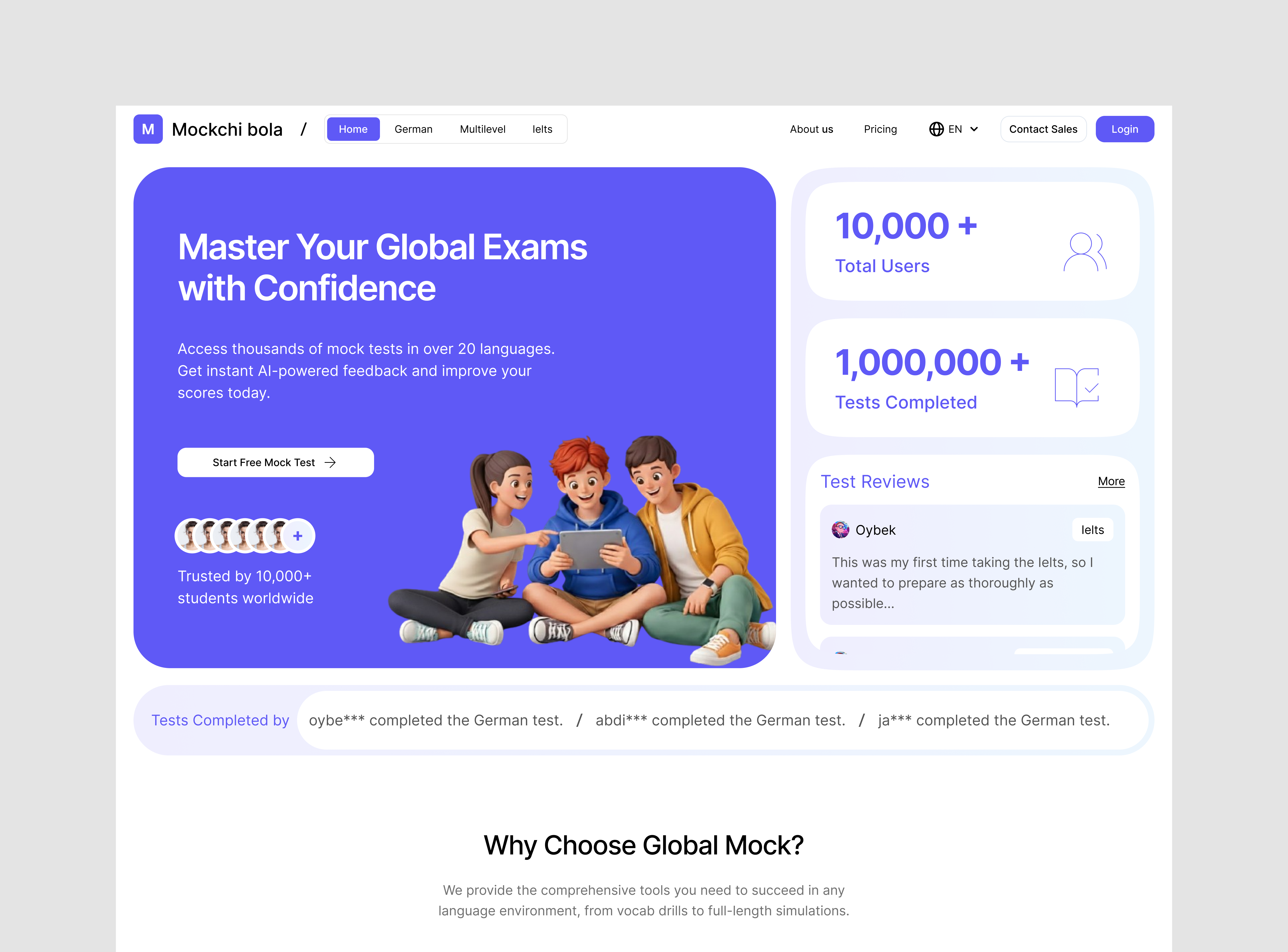 Mockchi bola Home Page
