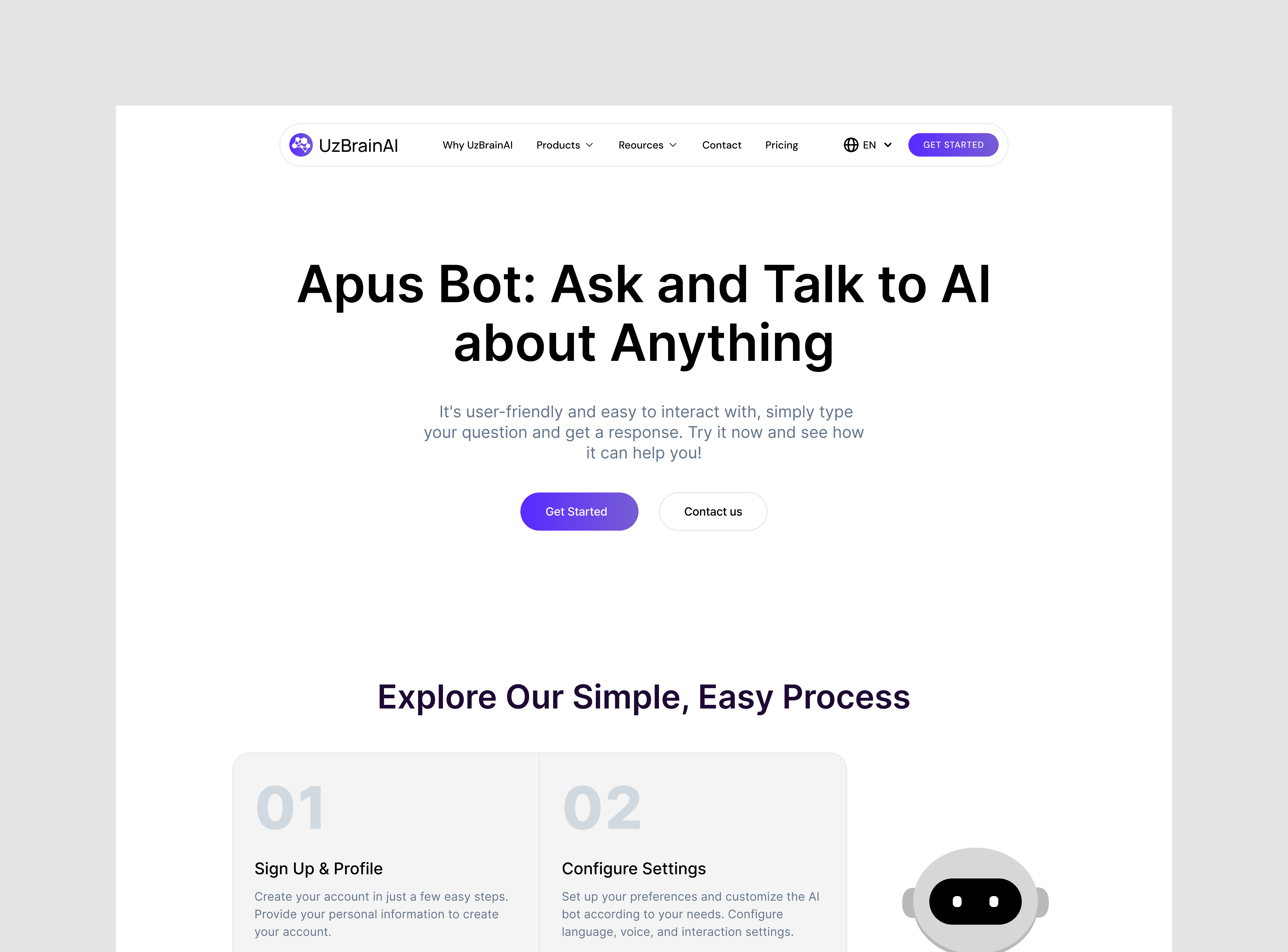 APUSBOT Landing page